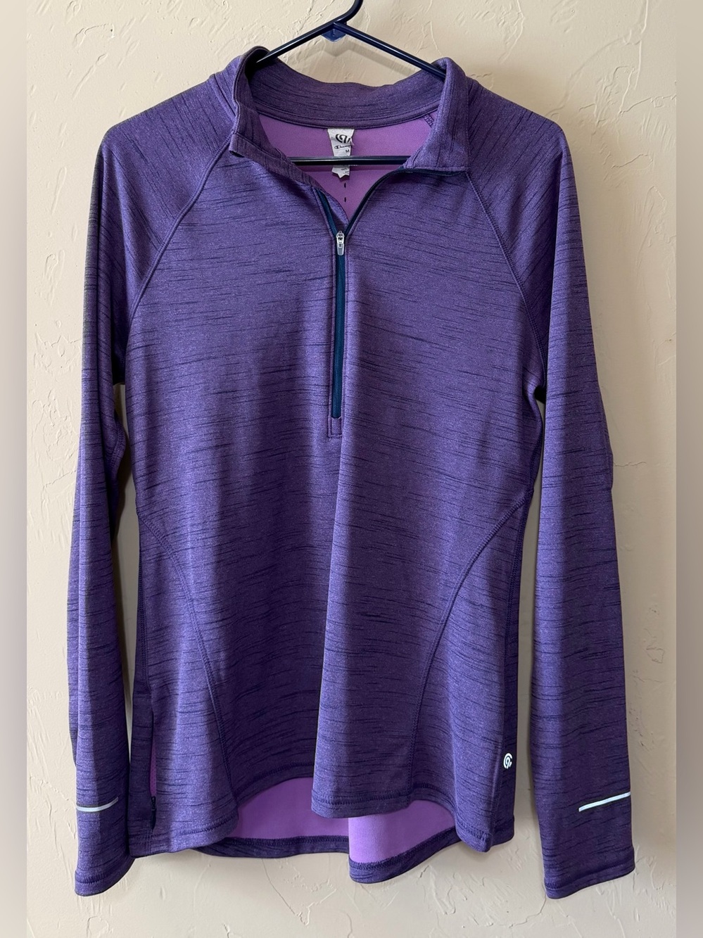 C9 by Champion Purple Heather Quarter-Zip Turtleneck Pullover